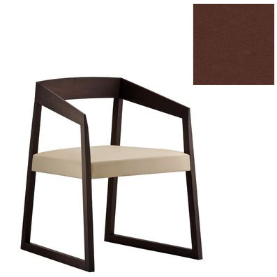 PEDRALI chaise SIGN 455 (H14 - chêne Wengè/laine)