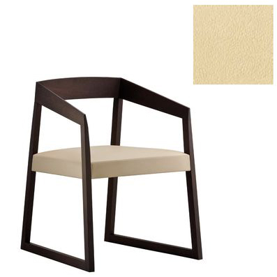 PEDRALI chaise SIGN 455 (PBE - chêne Wengè/cuir Mezzo Fiore)