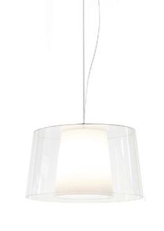 PEDRALI lampe à suspension L001S/BA (Transparent / Blanc - Méthacrylate)
