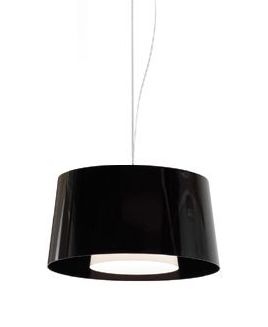 PEDRALI lampe à suspension L001S/BA (Noir / Blanc - Méthacrylate)