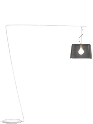 PEDRALI lampadaire L001T/B (Fumé - acier blanc/Méthacrylate)