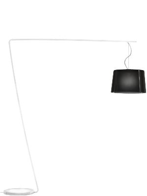 PEDRALI lampadaire L001T/B (Noir - acier blanc/Méthacrylate)