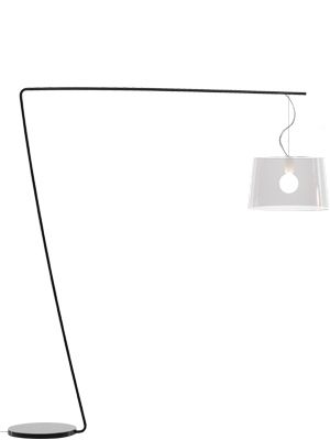 PEDRALI lampadaire L001T/B (Transparent - acier noir/Méthacrylate)