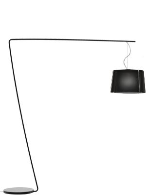 PEDRALI lampadaire L001T/B (Noir - acier noir/Méthacrylate)