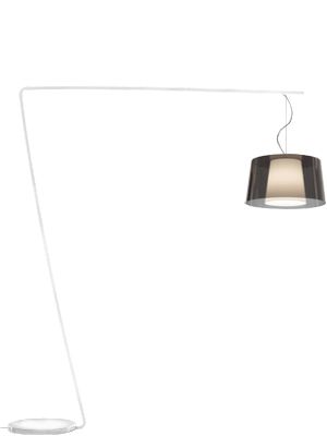 PEDRALI lampadaire L001T/BA (Fumé blanc - acier blanc/Méthacrylate)