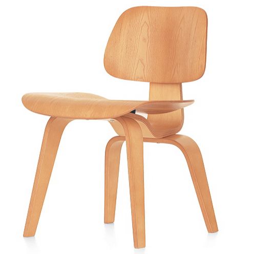 VITRA chaise Plywood DCW (Frêne naturel - multicouches)