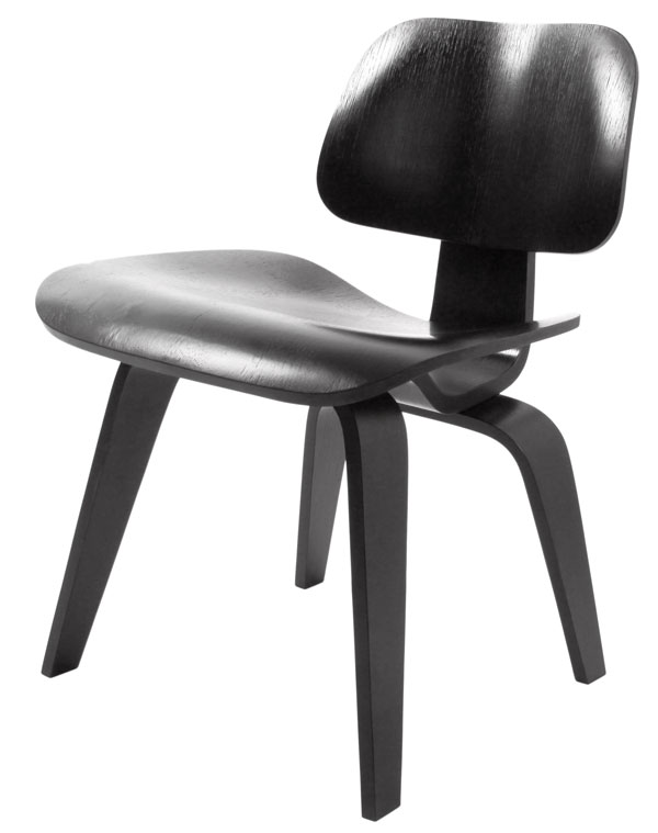 VITRA chaise Plywood DCW (Frêne noir - multicouches)