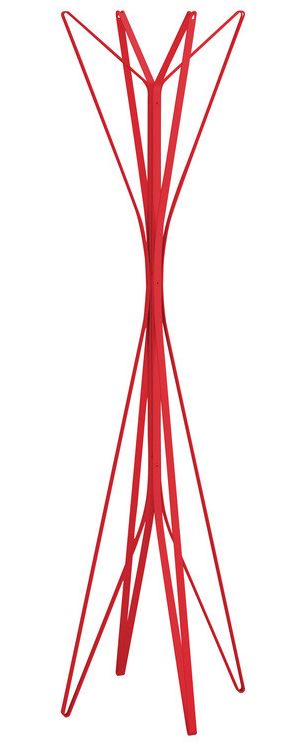 ZANOTTA portemanteau ASTER (Rouge à 4 éléments - Acier)