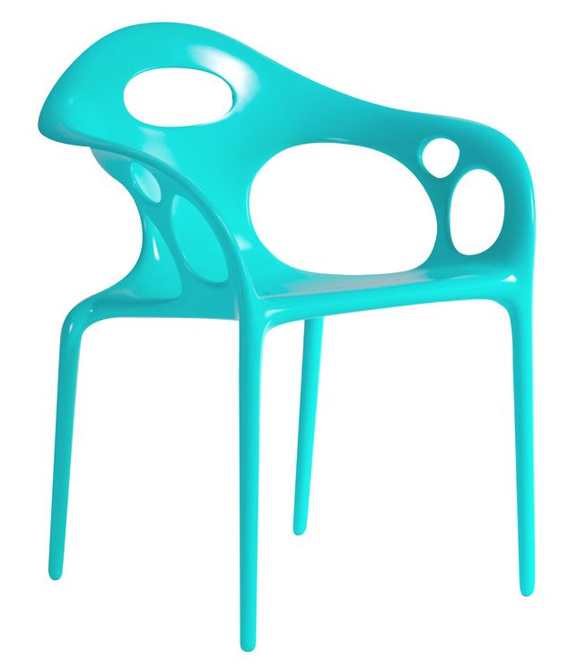 MOROSO ensemble de 4 fauteuils SUPERNATURAL (Turquoise - Polypropylène)