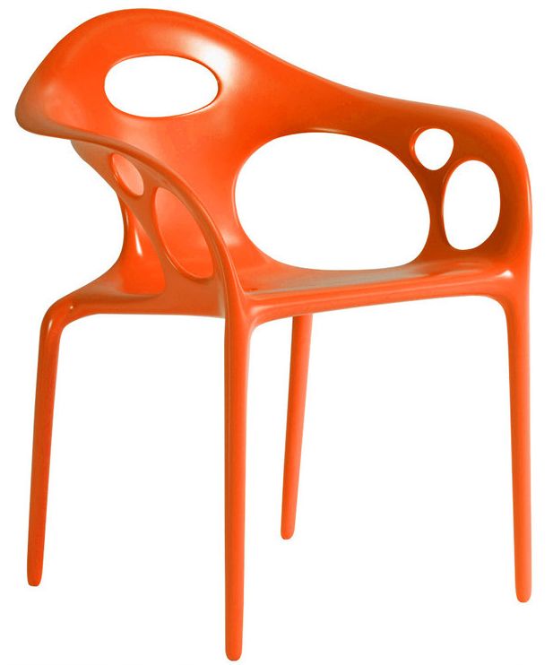 MOROSO ensemble de 4 fauteuils SUPERNATURAL (Orange - Polypropylène)