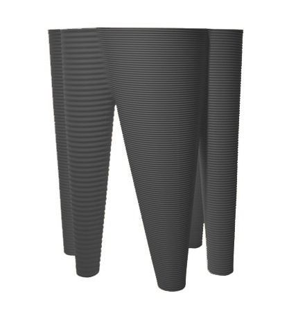 SERRALUNGA vase THE VASES (Anthracite - LLDPE)