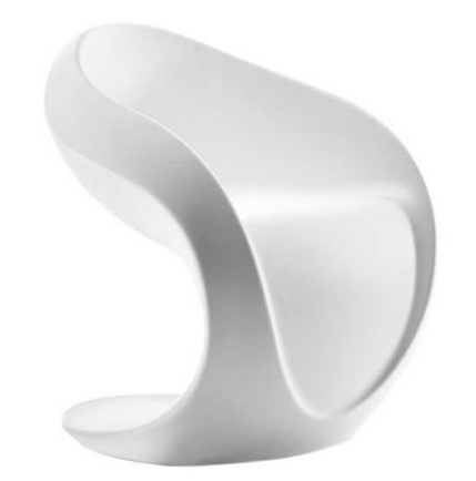 MYYOUR fauteuil PETRA (Blanc gaufré - Polyéthylène)