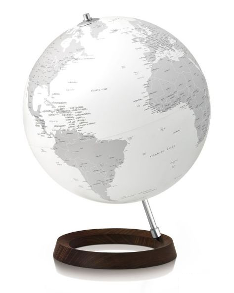 atmosphere lampe de bureau mappemonde full circle reflection (blanc / gris - frêne/aluminium)