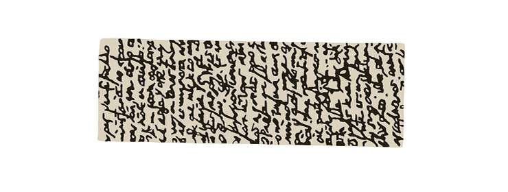 NANIMARQUINA tapis Black on White MANUSCRIT (80x240 - Laine)