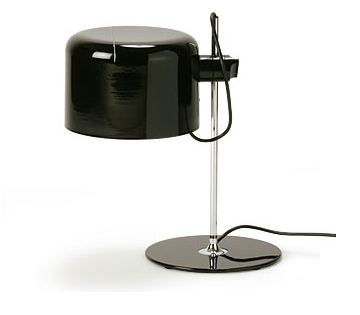 OLUCE lampe de table Coupé (Noir - Aluminium et métal chromé)