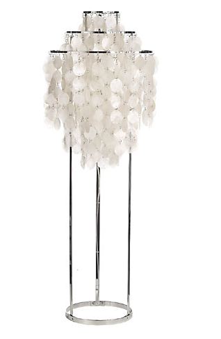 VERPAN lampadaire FUN 1STM (Structure chromée - Métal et perle mère)