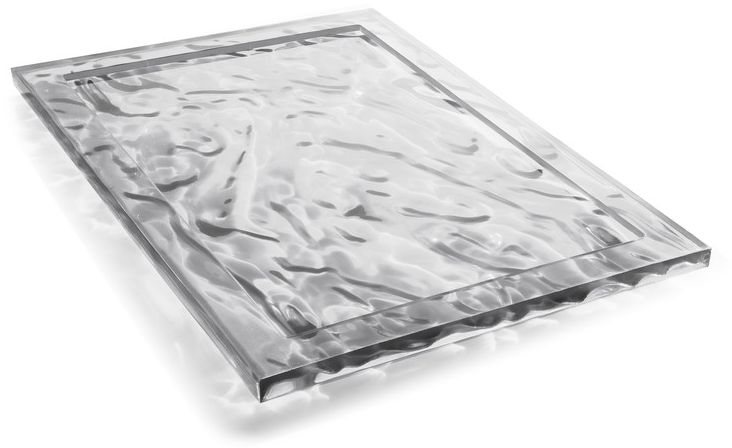 KARTELL plateau DUNE (46 x 32 cm Cristal - Technopolymère thermoplastique coloré dans la masse)