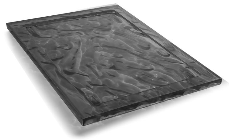 KARTELL plateau DUNE (46 x 32 cm Fumé - Technopolymère thermoplastique coloré dans la masse)