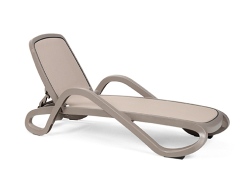 NARDI set de 2 bains de soleil avec accoudoirs ALFA CONTRACT COLLECTION (Tourterelle /Tourterelle -