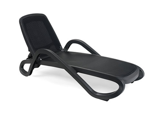 NARDI set de 2 bains de soleil avec accoudoirs ALFA CONTRACT COLLECTION (Anthracite / Trame Anthraci