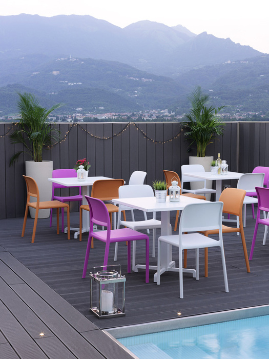 NARDI set of 4 outdoor chair RIVA BISTROT CONTRACT COLLECTION