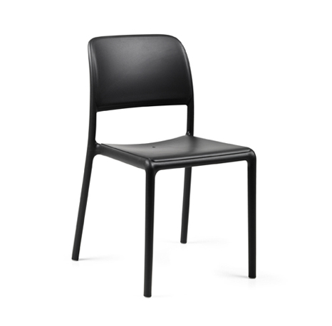 NARDI set de 4 chaises RIVA BISTROT pour extérieur CONTRACT COLLECTION (Anthracite - Polypropylène)