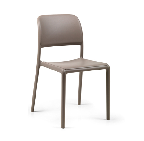 NARDI set de 4 chaises RIVA BISTROT pour extérieur CONTRACT COLLECTION (Gris tourterelle - Polypropy