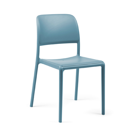 NARDI set de 4 chaises RIVA BISTROT pour extérieur CONTRACT COLLECTION (Bleu clair - Polypropylène)