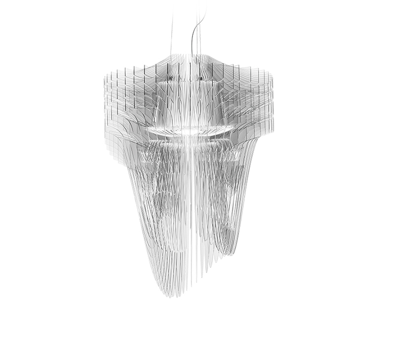 SLAMP lampe à suspension ARIA TRANSPARENT (Medium - Lentiflex ® / Cristalflex ®)