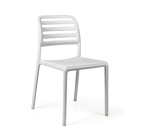 NARDI set de 4 chaises COSTA BISTROT pour extérieur CONTRACT COLLECTION (Blanc - Polypropylène)
