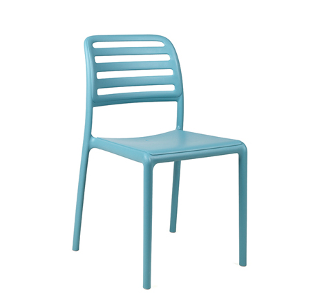 NARDI set de 4 chaises COSTA BISTROT pour extérieur CONTRACT COLLECTION (Bleu clair - Polypropylène)