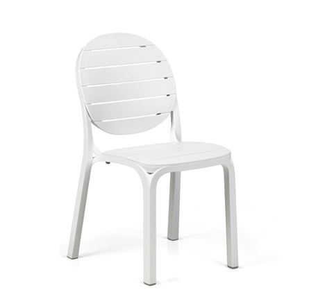 NARDI set de 4 chaises ERICA pour extérieur GARDEN COLLECTION (Blanc - Polypropylène)