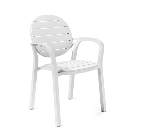 NARDI set de 2 fauteuils PALMA pour extérieur GARDEN COLLECTION (Blanc - Polypropylène)