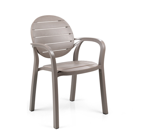 NARDI set de 2 fauteuils PALMA pour extérieur GARDEN COLLECTION (Gris tourterelle - Polypropylène)