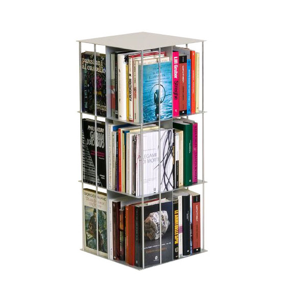 KRIPTONITE bibliothèque verticale KROSSING ROTANTE 33x33xH75 cm (Aluminium - Métal)