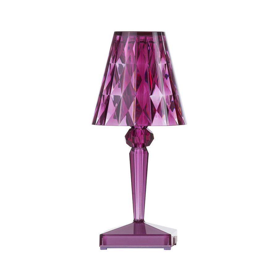 KARTELL lampe de table BATTERY (Prune - PMMA transparent)