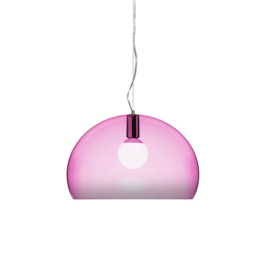 KARTELL lampe à suspension FL/Y fly (Rouge cardinal - PMMA transparent)