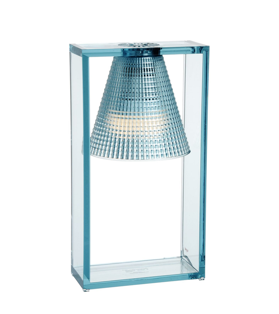 KARTELL lampe de table LIGHT-AIR (Version sculpté bleu - Technopolymère thermoplastique transparent)