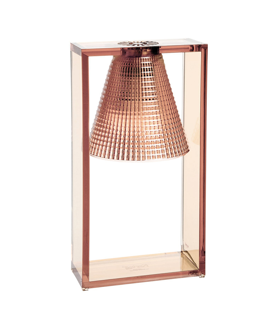 KARTELL lampe de table LIGHT-AIR (Version sculpté rose - Technopolymère thermoplastique transparent)
