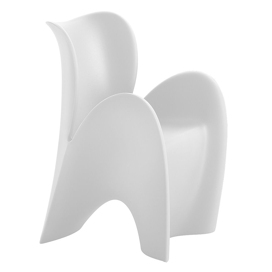 MYYOUR chaise avec accoudoirs LILY (Blanc gaufré - Polyéthylène)