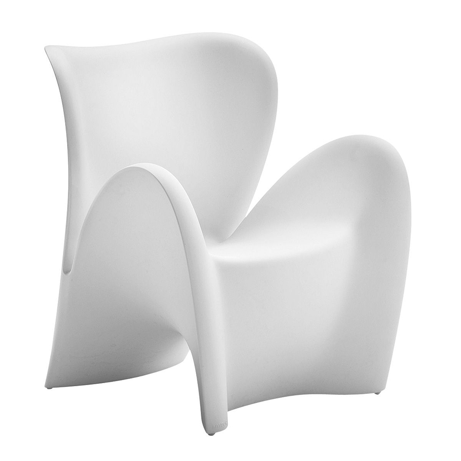 MYYOUR fauteuil LILY (Blanc gaufré - Polyéthylène)