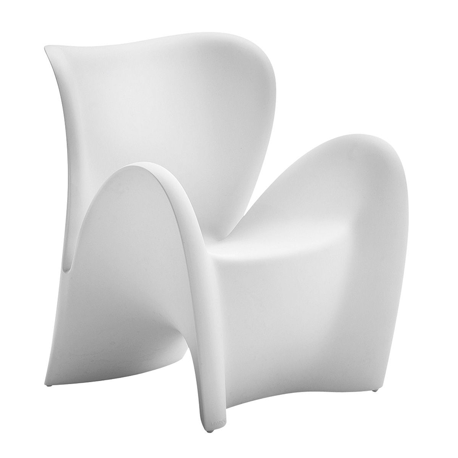 MYYOUR fauteuil LILY (Blanc gaufré - Polyéthylène)