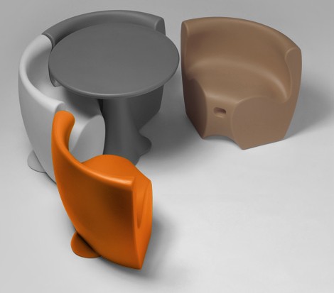 MYYOUR SET COMMUNITY table + 4 chairs RHONDA