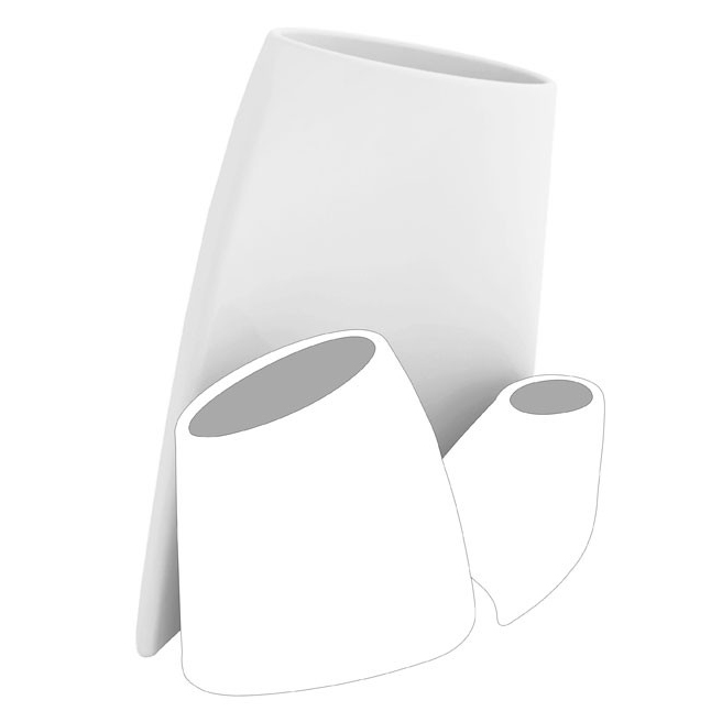 MYYOUR vase TAO LARGE (Blanc - Gaufré imprimé)