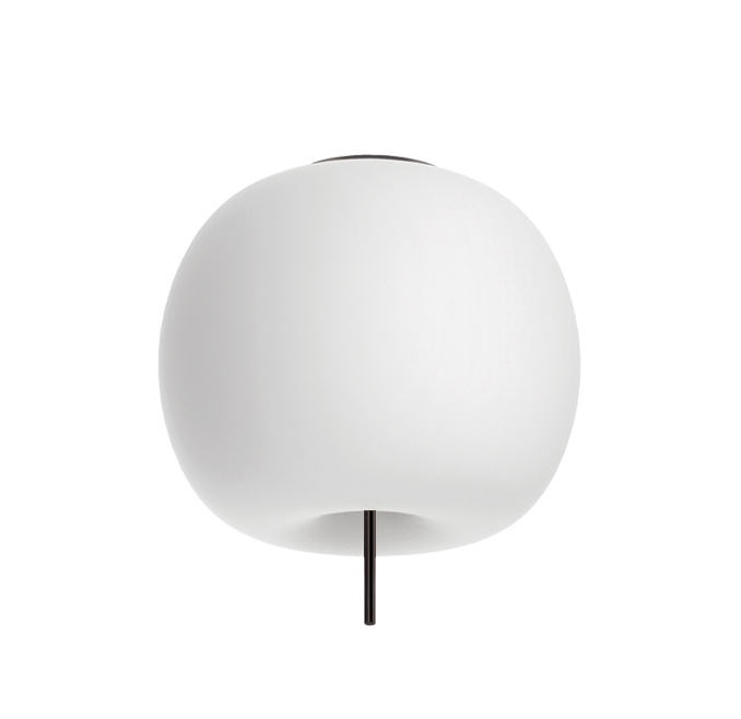 KDLN KUNDALINI lampe au plafond plafonnier ou lampe murale applique KUSHI 33 (Noir - verre et métal)