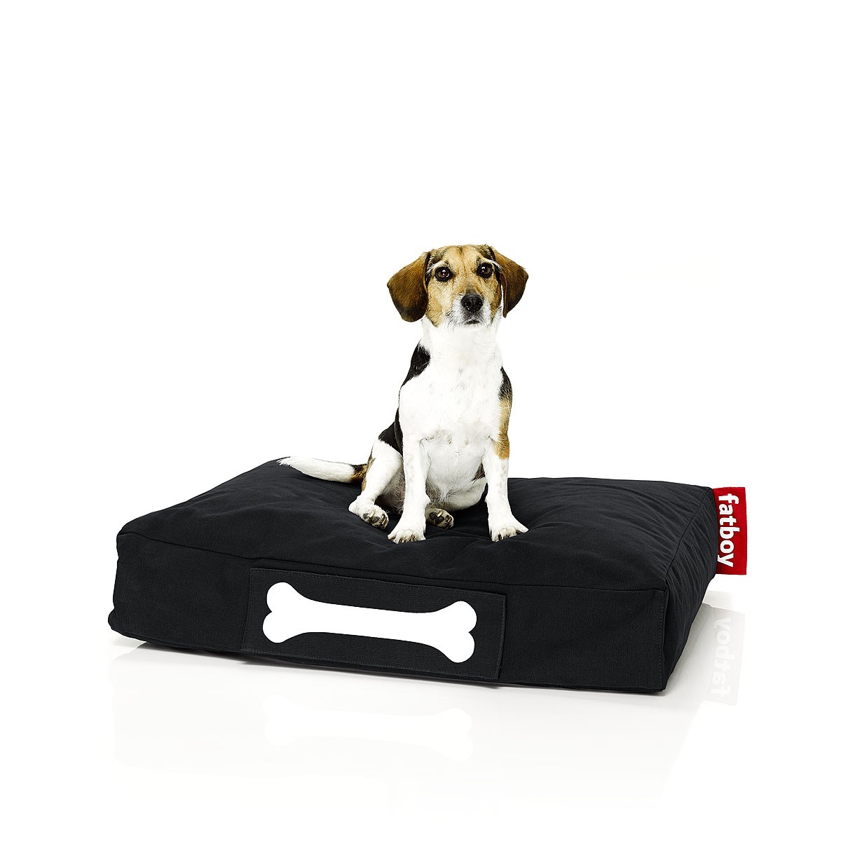 FATBOY sac pouf pour chiens et chats DOGGIELOUNGE STONEWASHED SMALL (Noir - 100% Coton)
