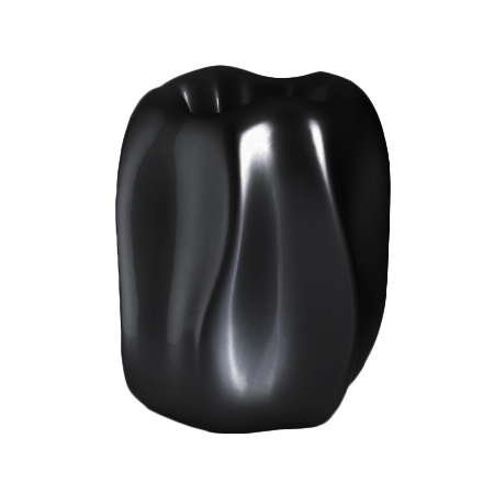 SERRALUNGA vase NEW WAVE (Noir - LLDPE laqué)