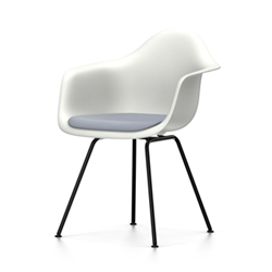 VITRA Eames Plastic Armchair with cushion and black base DAX NEW DIMENSIONS