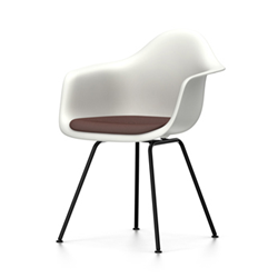 VITRA Eames Plastic Armchair with cushion and black base DAX NEW DIMENSIONS