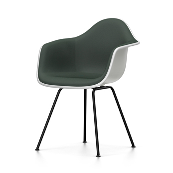 VITRA chaise fauteuil avec rembourrage total et piètement noir Eames Plastic Armchair DAX NOUVELLES